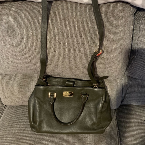 Olive Green Leather Michael Kors Bag - Picture 3 of 4